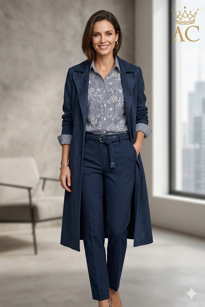 Blouse Ouidad nm43 lined and ajour embroidered collar nacré buttoned through