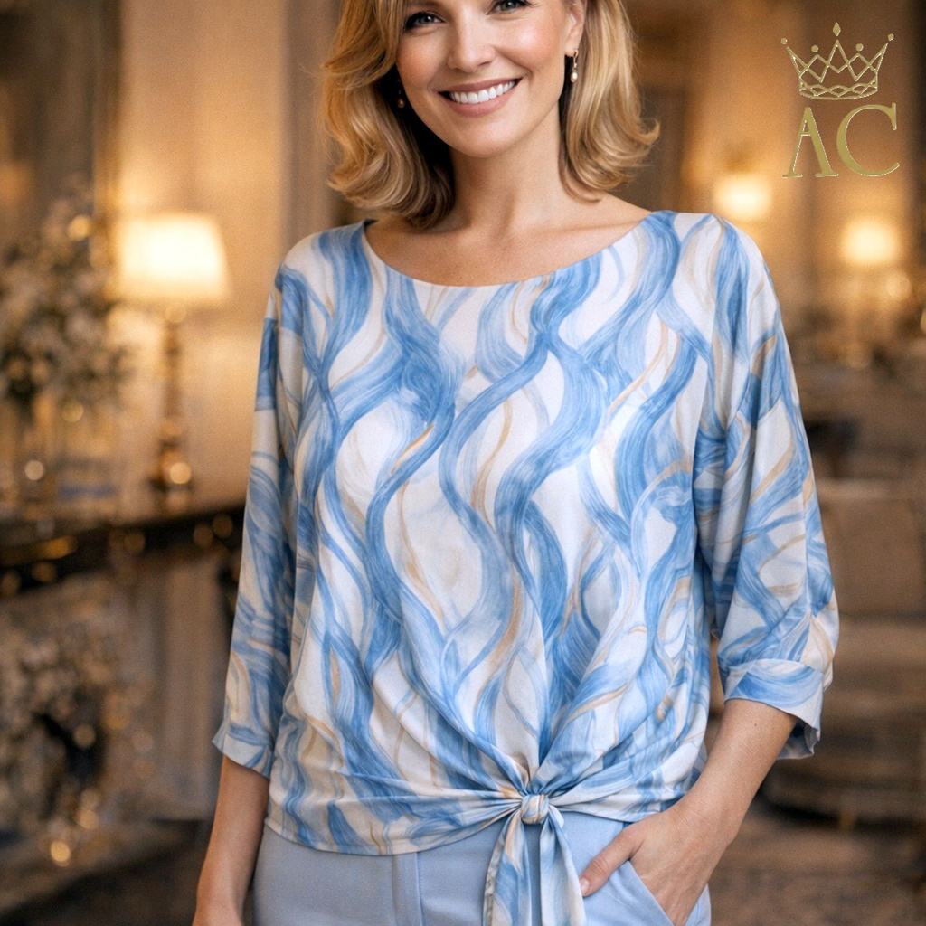 Olivie nm38 slingerprint open hals links geknoopt in taille 