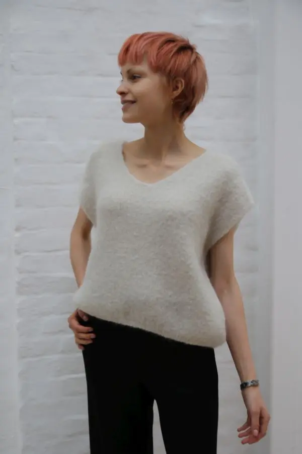 Bar door Odie nm25 V-neck contient du Suyi alpaga super fin