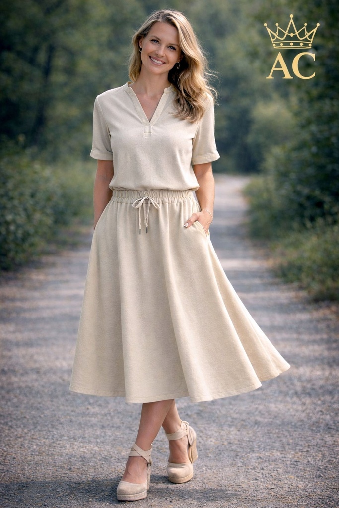 Oysin nm95 klokrok in sweaterstof