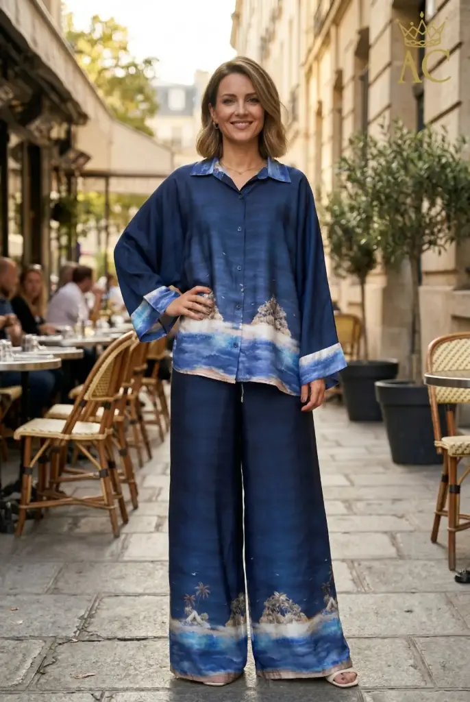 Pantalon en satin Samuel nm100 Palmeiland Rektaille 