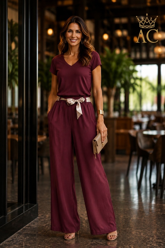 Petter nm87 Satin-Tied Straight-Leg Pants with Elastic Waistband