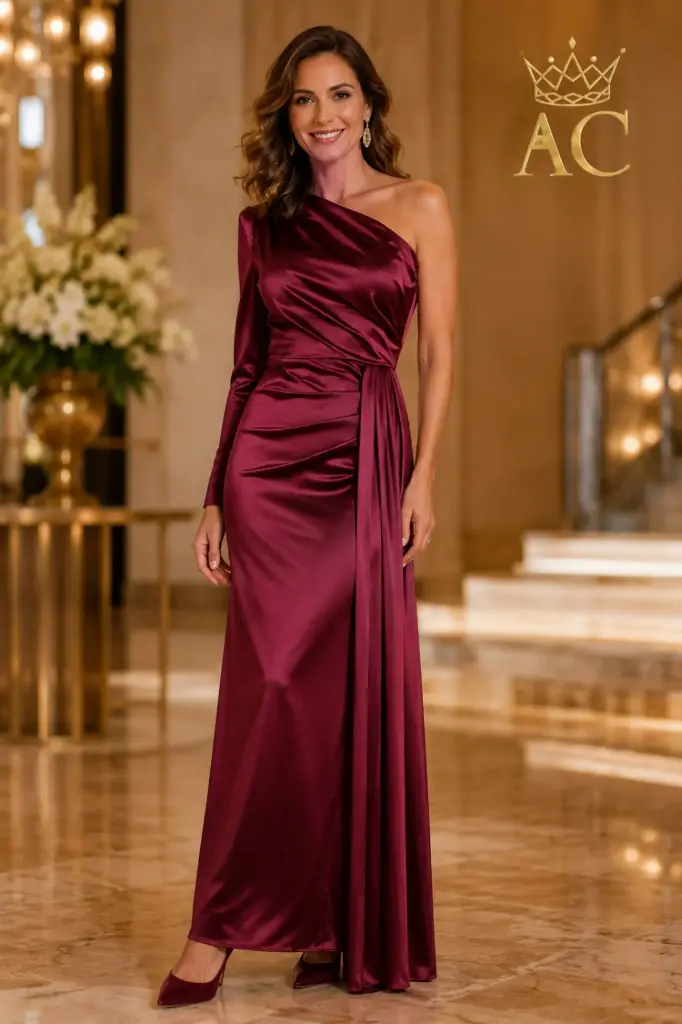 Robe longue Thorben en satin