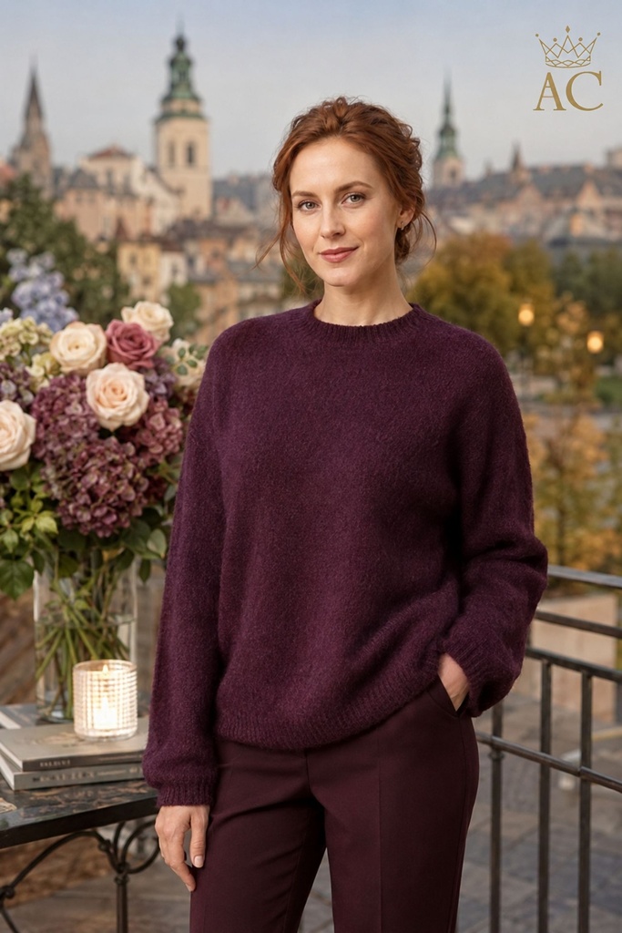 Pull Talisha nm27 ronde hals gefronste trompetmouw