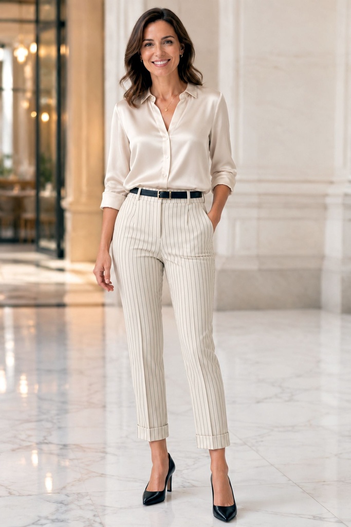 Philia nm65 Tennis Line 2 Pants: deep box pleats, slanted side pockets, turned hem