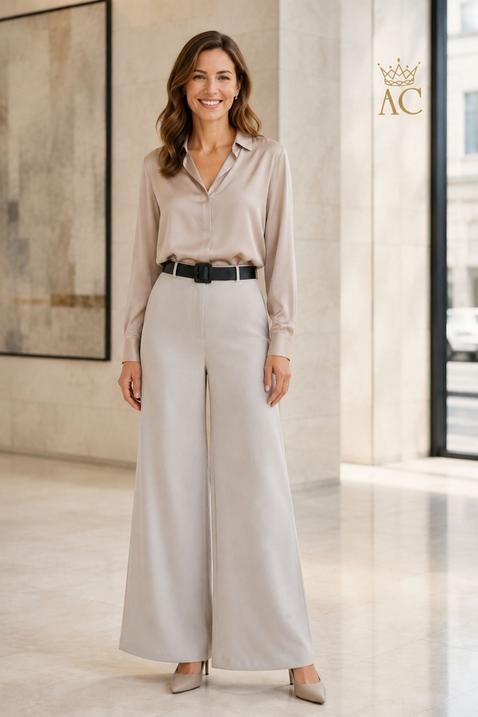 Perrin nm22 Pants: slightly flared legs, slanted side pockets, eco-leather belt