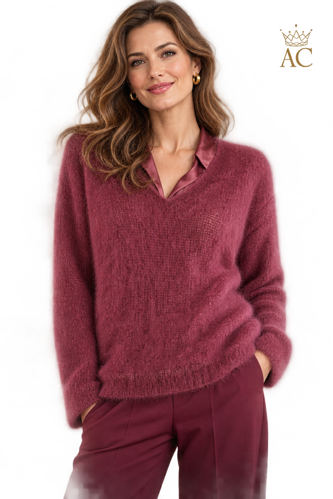 Pul Vallon nm82 kid mohair V-neck