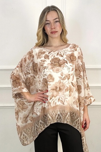 Blouse Julian carnation on stem