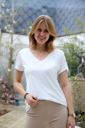Satijnen t-shirt Krijn
