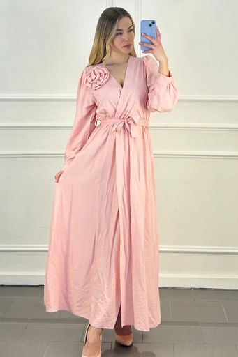 Long dress Juul crossed V-neck