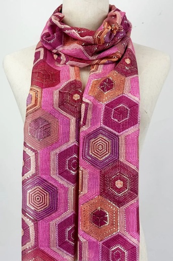 [10016071] Scarf hexagon Kiran