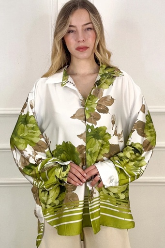Satin floral blouse Jeremy