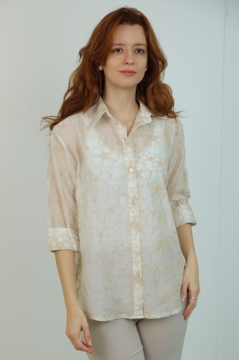 [10016166001] Transparent blouse Kaylin