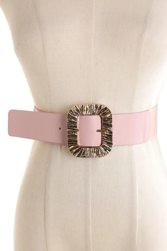 Ceinture Jessey boucle nervurée plaquée or