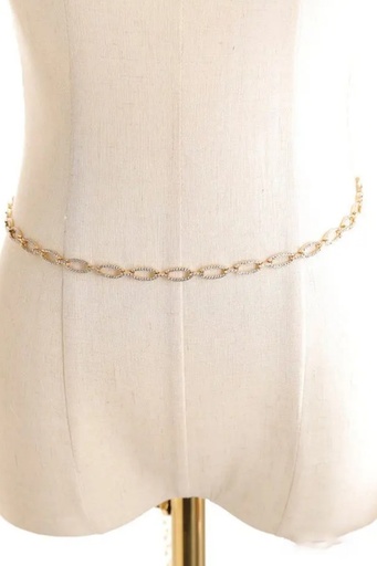 [10016219001] Tailleketting Jasmin ovale strass
