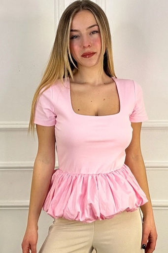 T-shirt Jayla double ourlet bouffant