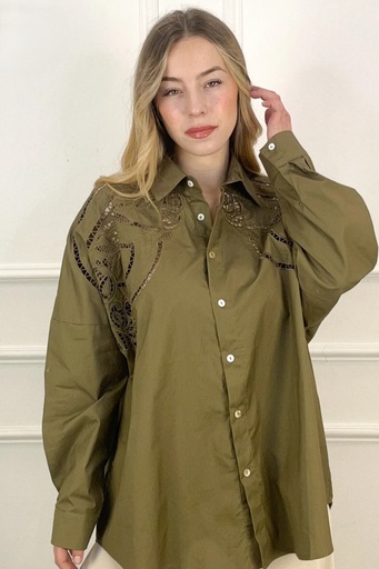 Blouse Jannetje fleurs brodées