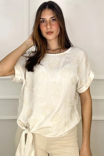 [10016263001] Blouse Jaro oval damask