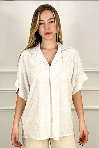 [10016264001] Blouse Jorg oval damask