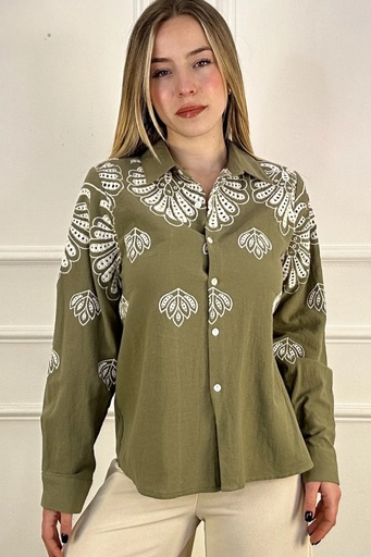 Blouse Jeske ajour blad en bloem