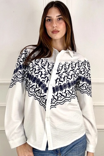 Blouse Jannigje embroidered branches