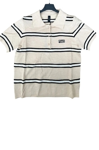 Polo rayé 'peace' Kiet