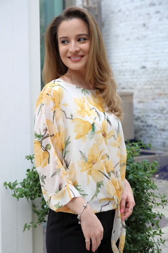 Blouse Jans anemonenprint
