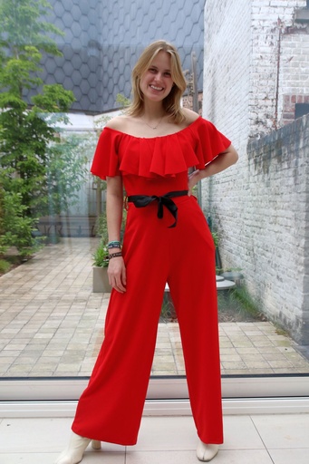 Crepe jumpsuit Jaya off shoulder
