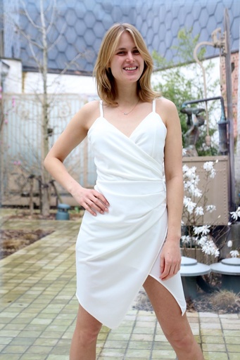 Robe de cocktail en crêpe Kyomi
