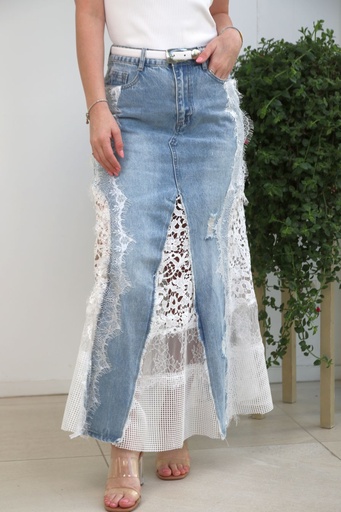 Lange jeansrok Jolanda