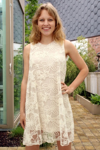 [10016537001] Embroidered overgown Johanne