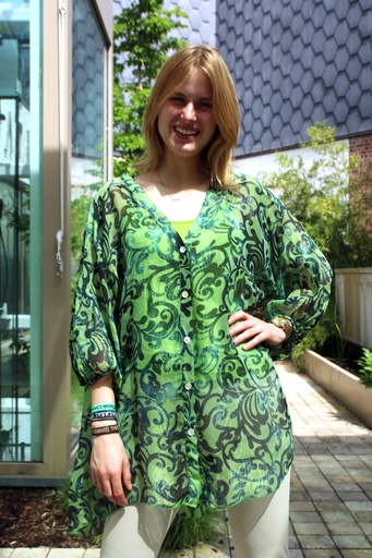 Silk tunic Jai ornamental work