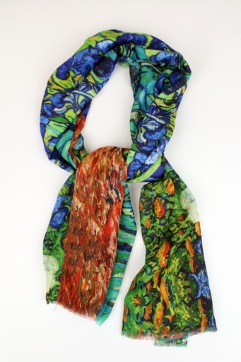 [10016561001] Foulard Kamilia champ de fleurs