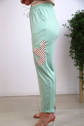 Pantalon Jihanne avec empiècement crocheté