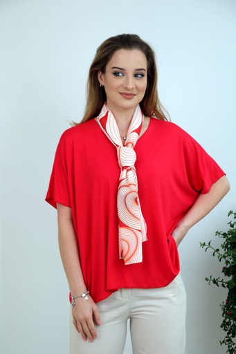 T-shirt Joesphus col V avec foulard