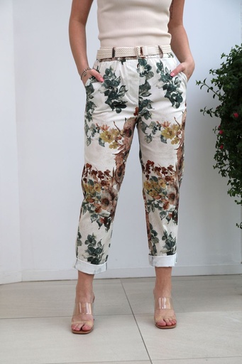 Pantalon Jahmairo imprimé anémone