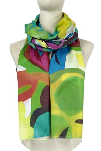 Foulard Jeltje fleur et feuille