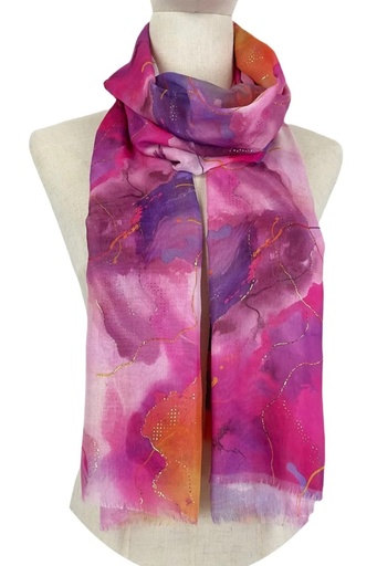 Foulard Jorja imprimé nuage coloré