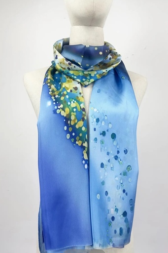 Foulard en satin Jaidey gouttes d'eau