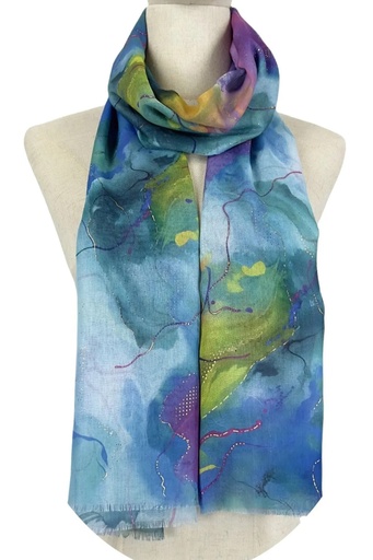 [10016585001] Foulard July imprimé marbre