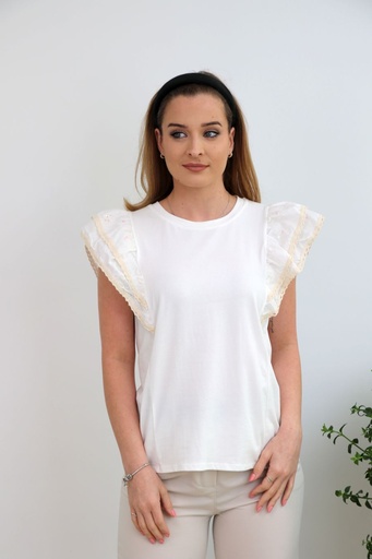 [10016654001] T-shirt Jaouad double cap sleeve
