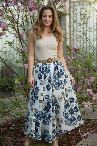 Skirt Keetie floral wreath