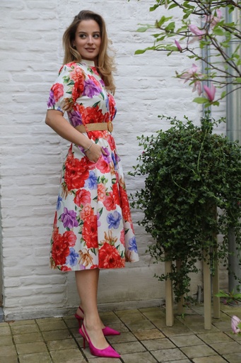 Hemline dress Kyte peony