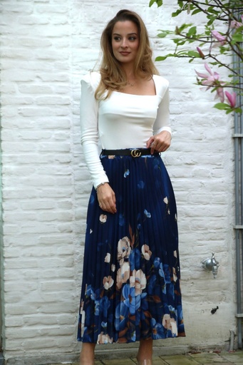 [10016740001] Plooienrok Katara bloemen