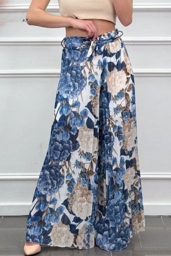 PlissÃ© floral trouser skirt Janick