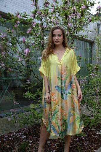 Silk tropical dress Kaisa