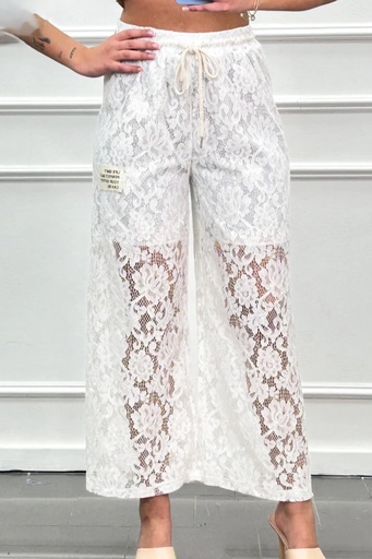 [10016785001] Kanten flare broek Jurjan gevoerd