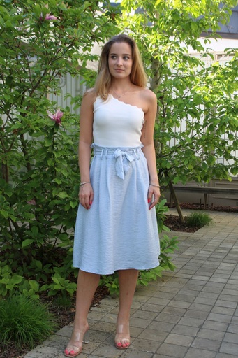 Rok Joakim 4 springplooien taillebinder linnen rayon