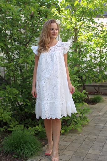 [10016886001] Robe Joska broderie ange manche capuchon