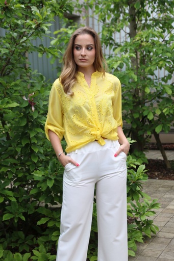 Blouse Jukka ajour geborduurd tunesische kraag